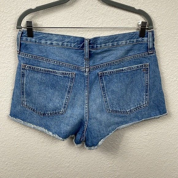 Madewell Relaxed Denim Shorts Button Fly Cut Off Cheeky Split Hem Sz 29 - Picture 6 of 14